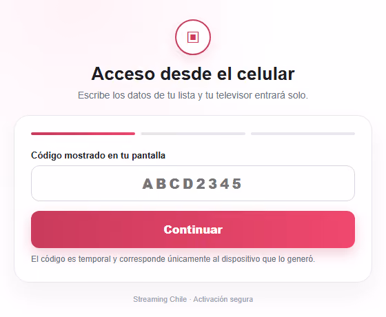 Ingresar el código de vinculación